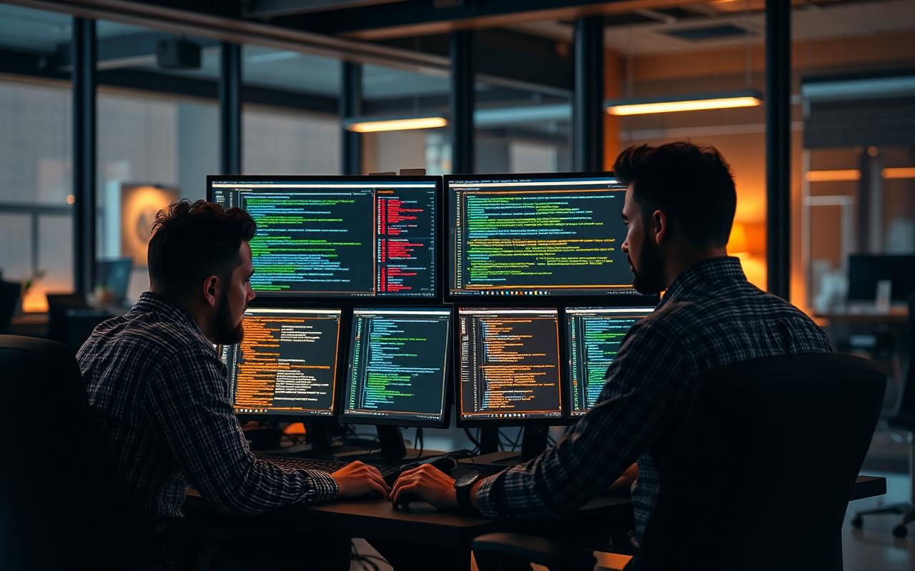 Engineers working